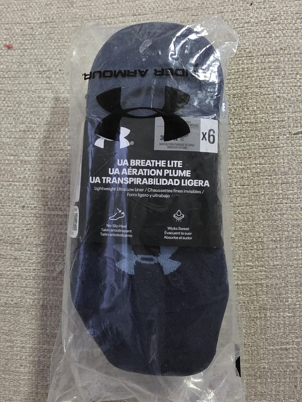 NWT Under Armour Breathe Lite No-Show Socks